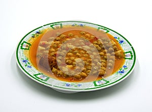 Spanish cocido madrileno, stew typical of madrid. photo