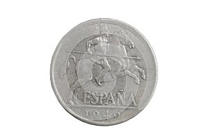 Spanish coin 1940,10 centimos photo
