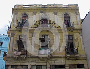 A Spanish Colonial Building in Havana, Cuba