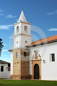 Spanish colonial cathedral in Villa de Leyva photo