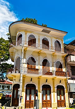 Spanish colonial house in Casco Viejo, Panama City photo