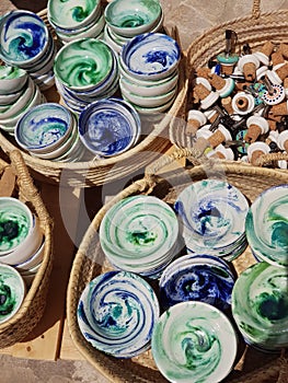 Spanish pottery for sale in Palma de Majorca, Spain photo