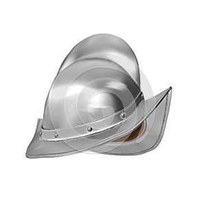 Spanish Comb Morion Helmet Isolated Illustration On White Background