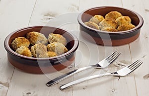Spanish croquettes filled with ham