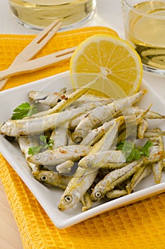 Spanish Cuisine. Deep Fried Seafood. Pescaito Frito. photo