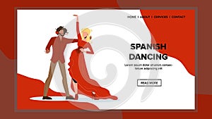 Spanish Dancing Couple Dancers Boy And Girl Vector