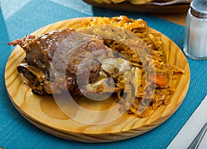 Spanish dish galtas al horno photo