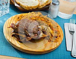 Spanish dish galtas al horno photo