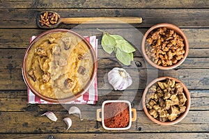 Spanish double-mashed or bobbed potatoes