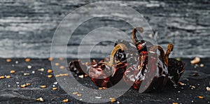 Spanish dried nora peppers, web banner
