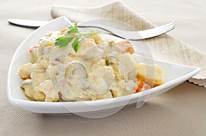 Spanish ensaladilla rusa, russian salad