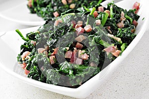 Spanish espinacas con jamon, spinach with ham