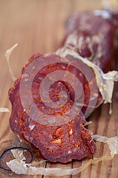 Spanish fine jamon chorizo sausage
