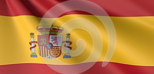 Spanish flag waving