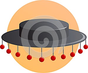Spanish folkloric or flamenco hat