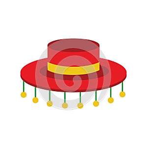 spanish folkloric hat. Vector illustration decorative design