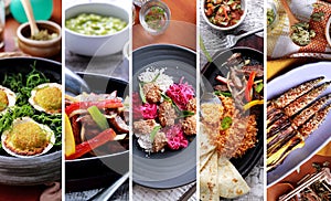 Spanish food collage