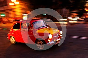 Spanish football fans in car