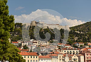 Spanish Fortress in Hvar town on island of Hvar, Croatia