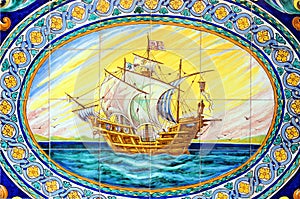 Spanish galleon, house of Seville, Spain