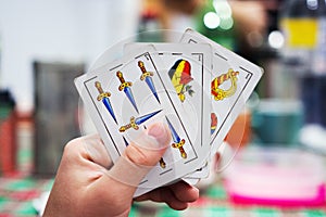 Spanish game cards Truco photo