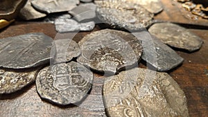 Spanish gold coins from the pirate age