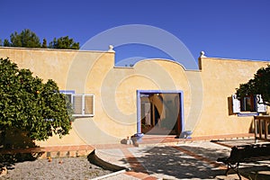 Spanish golden mediterranean courtyard house