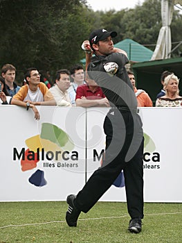 Spanish golfer Sergio garcia swing