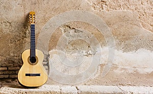 Spanish guitar on wall