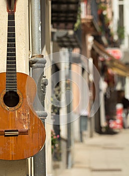 Spanish guitar on the wall