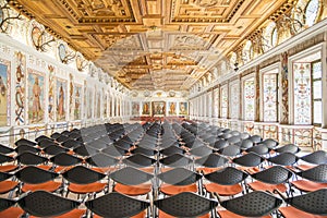 The Spanish Hall of famous Ambras Castle, Innsbruck, Austria