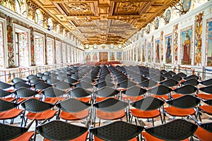 The Spanish Hall of famous Ambras Castle, Innsbruck, Austria