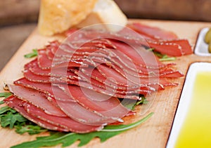 Spanish ham hamon photo
