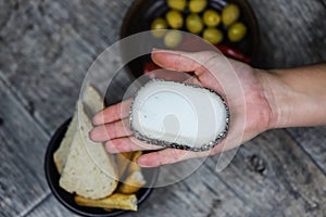 Spanish handmade original premium cheese Monte Enebro photo