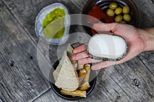 Spanish handmade original premium cheese Monte Enebro photo