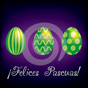 Bright Happy Easter Egg card