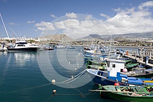 Spanish harbour Las Galletas, Tenerife photo
