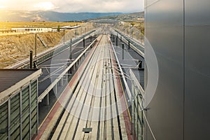 High speed train railway platform station in Spain photo