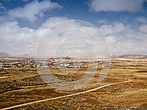 Spanish hilly countryside landscape in haze