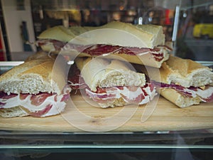 Spanish iberian ham bocadillos photo