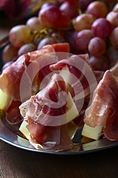 Spanish jamon with melon