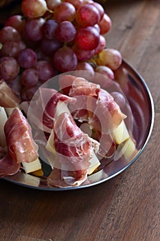 Spanish jamon with melon