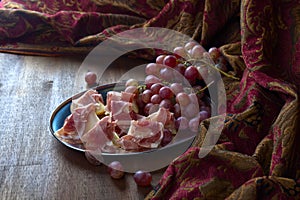 Spanish jamon with melon