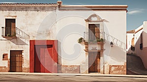 Spanish Knockdown: A Clean And Aesthetic White And Red Building