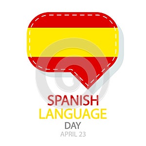 Spanish Language Day dialog and flag