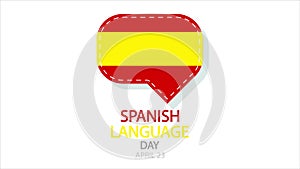 Spanish Language Day dialog and flag