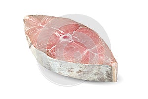 Spanish mackerel slice or spotted mackerels isolated on white background ,Scomberomorus