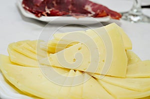 Spanish manchego cheese tapas photo