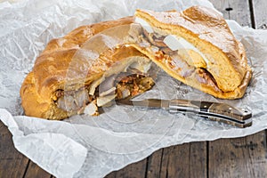 Spanish meat pie called hornazo