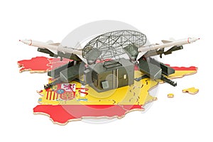 Spanish missile defence system concept, 3D rendering photo